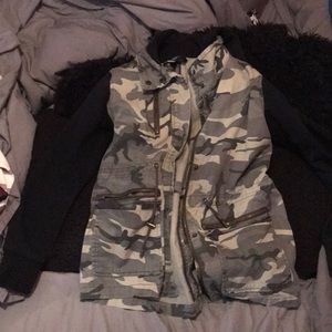 forever21 camouflage jacket with hood
